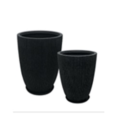 Set of 4 polyresin planter 06-10013