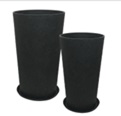 Set of 6 polyresin planter 06-10015