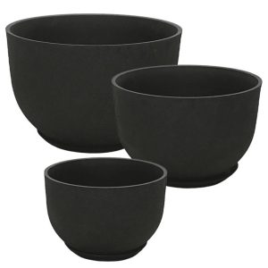 Set of 6 polyresin planter 06-10016