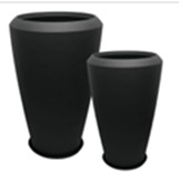 Set of 4 polyresin planter 06-10018