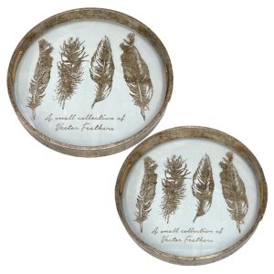Set of 2 MDF trays 15-26006