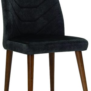 Chair Adeline anthracite -walnut (190-000025)