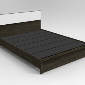 Bed GCA-B dark walnut-white